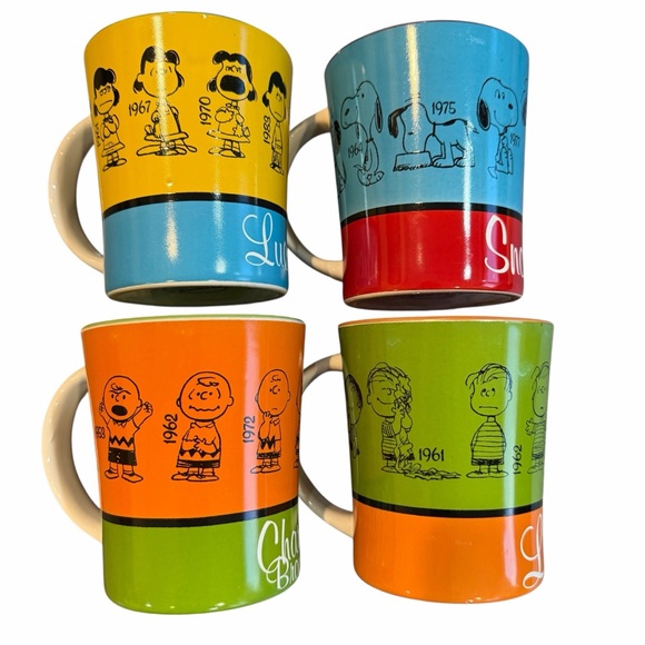 Peanuts Other - Celebrate Peanuts 60 Years Mug Set Snoopy Charlie Brown Lucy Linus (4)
